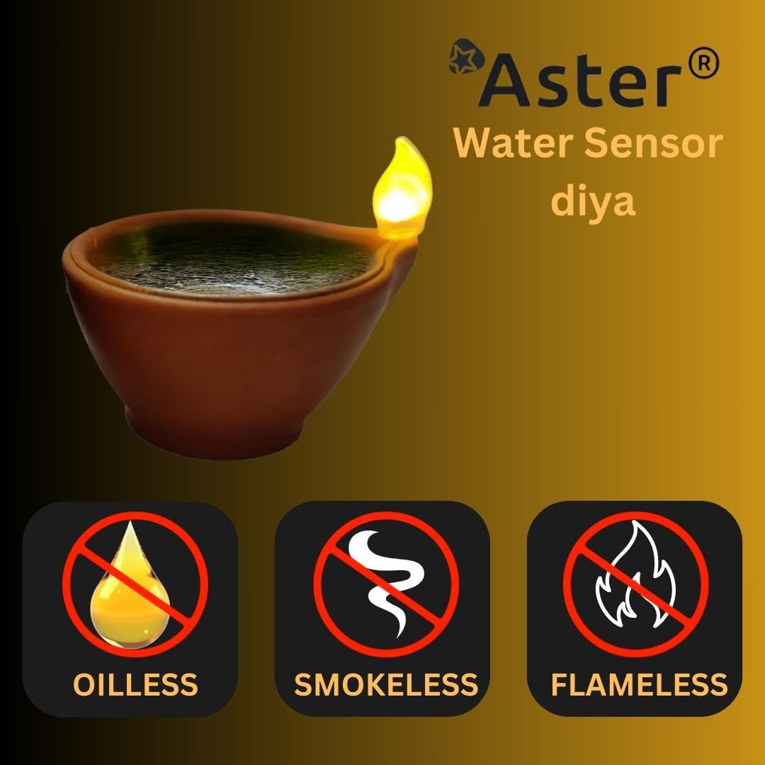 Water Sensor Diya for Diwali Decoration Item for Home Decor and Diwali Gift (6 Pcs, 12 Pcs & 24 Pcs)