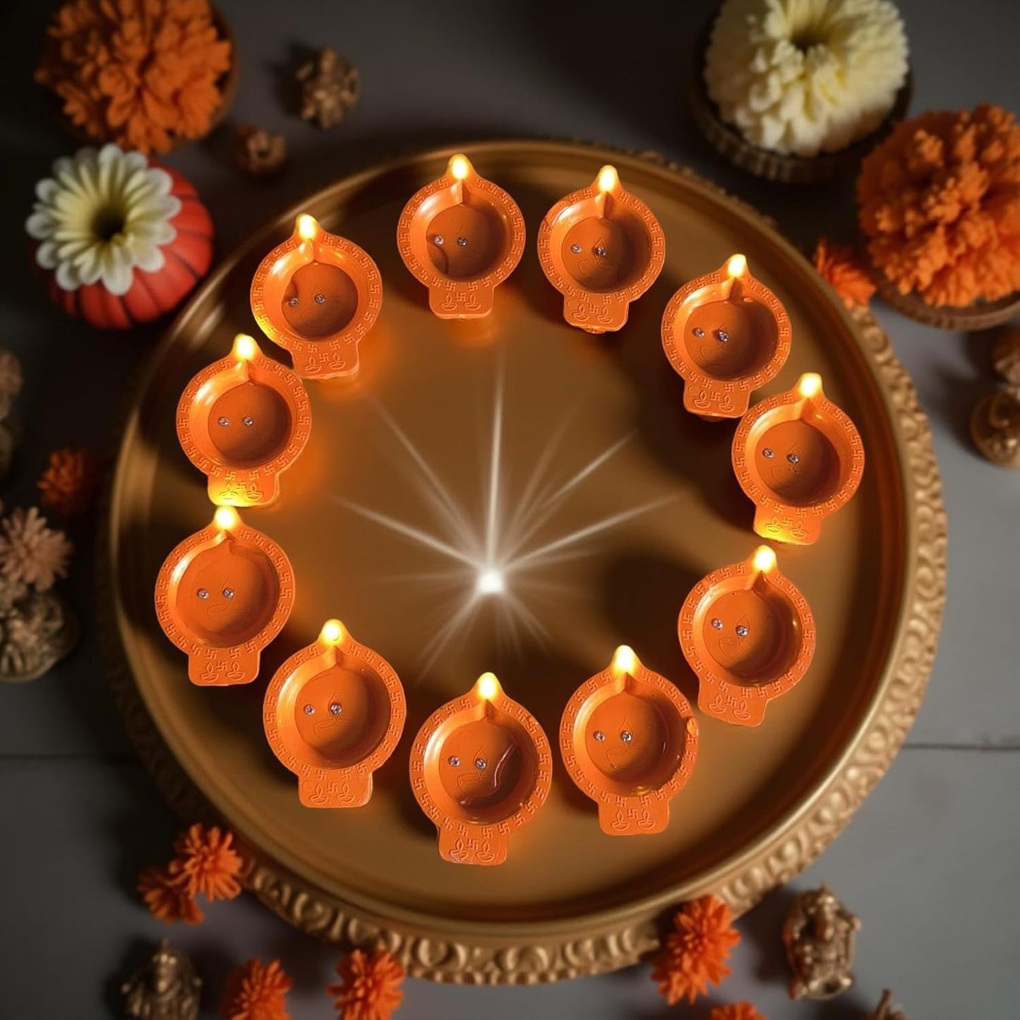 Water Sensor Diya for Diwali Decoration Item for Home Decor and Diwali Gift (6 Pcs, 12 Pcs & 24 Pcs)