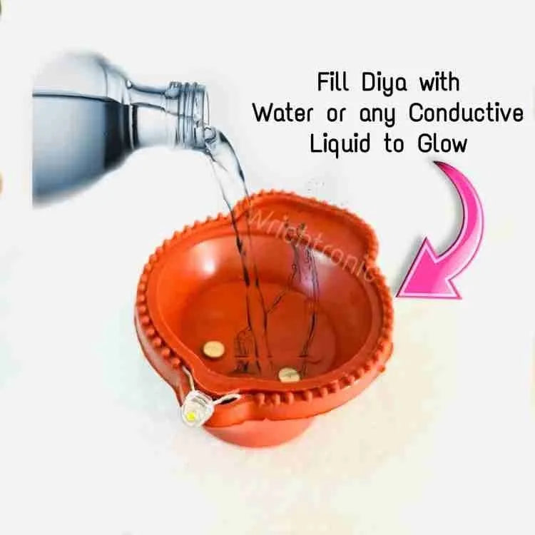 Water Sensor Diya for Diwali Decoration Item for Home Decor and Diwali Gift (6 Pcs, 12 Pcs & 24 Pcs)
